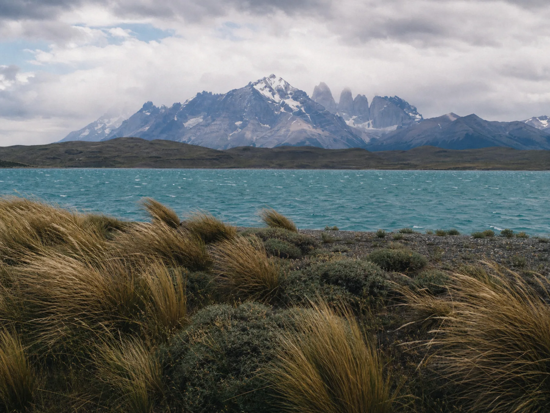 Patagonian lake and mountains